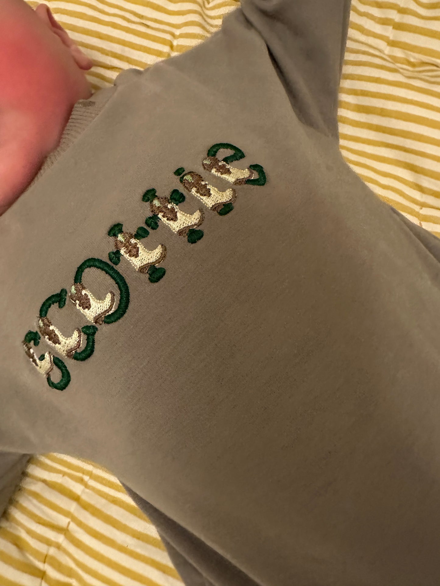 Embroidered Baby Boy Long Sleeve Sweatshirt Bubble Romper