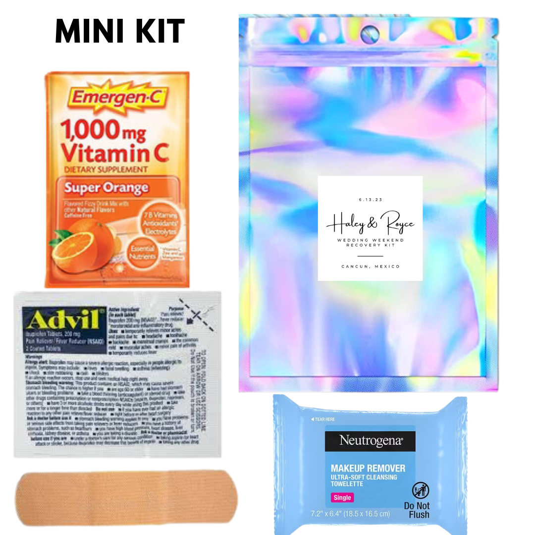 Custom Wedding, Birthday, Bachelorette, & Corporate Recovery Kits