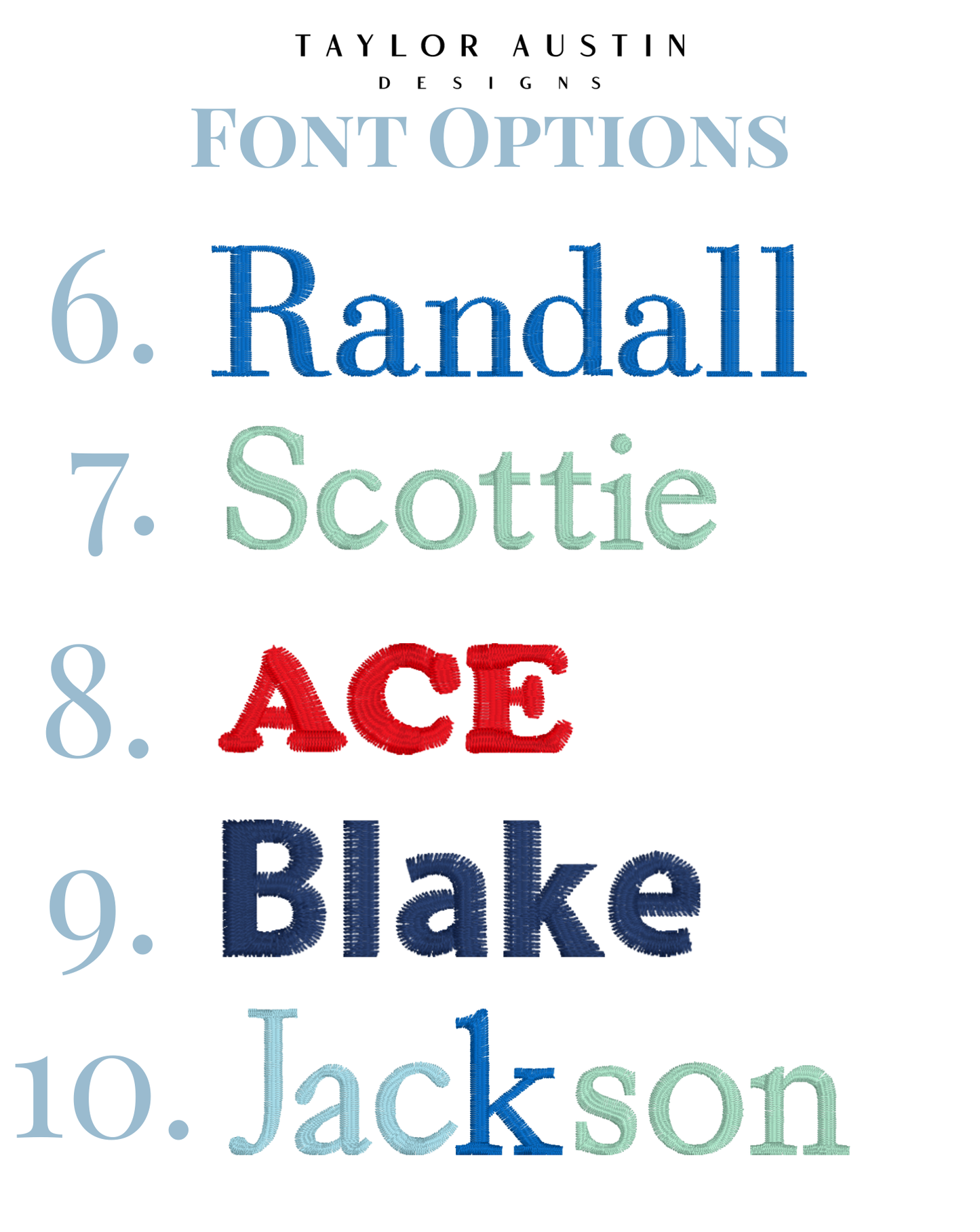 Custom Embroidery Order