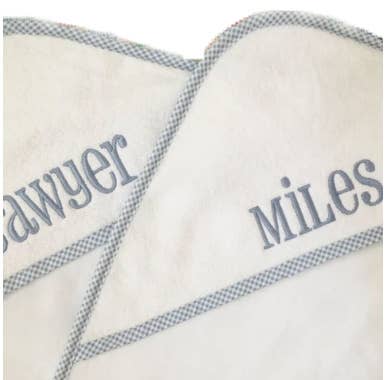 Embroidered Hooded Terry Cloth Towel Bath Set