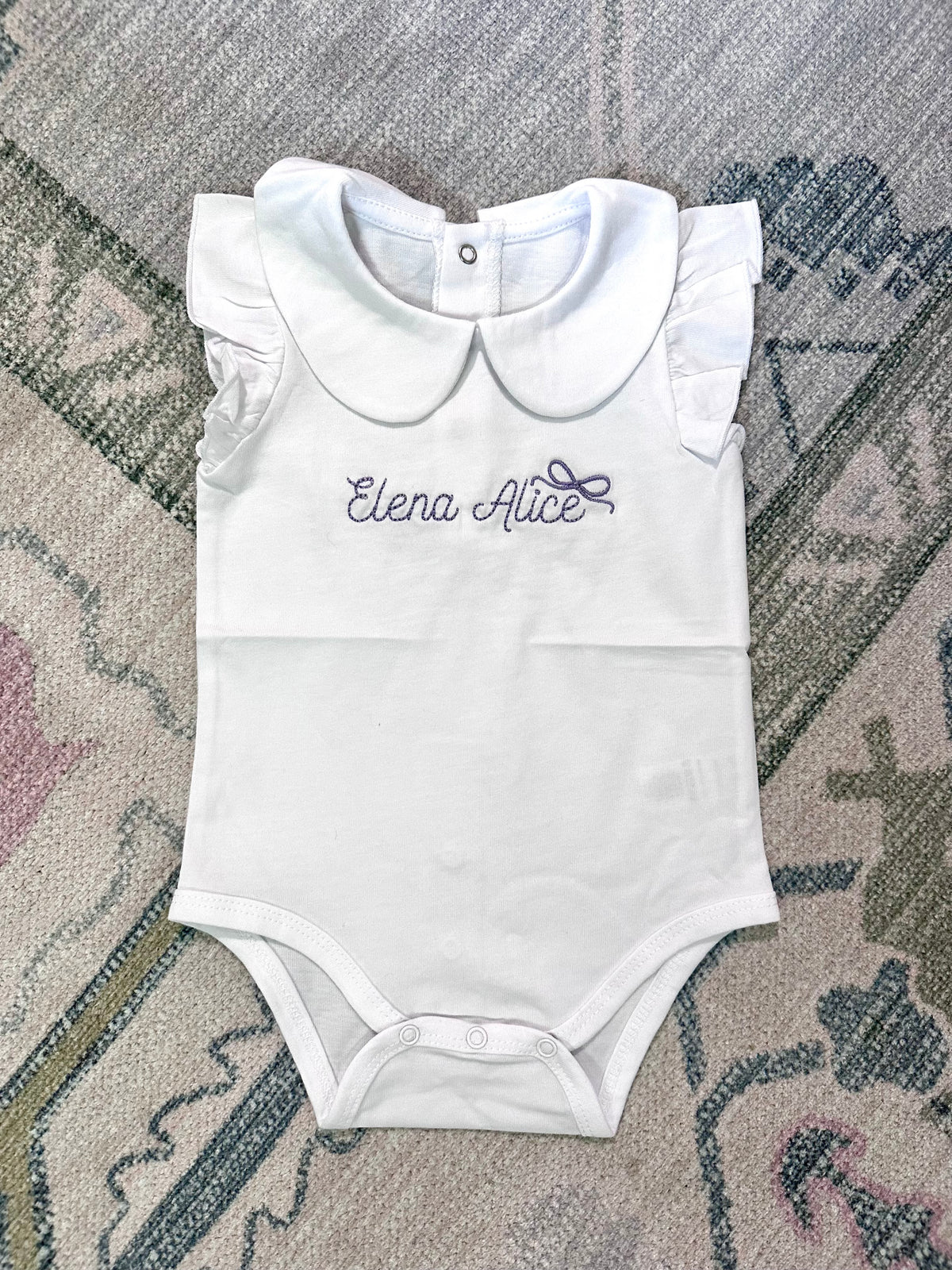 Embroidered Baby Onesie Personalized With Name, Short Sleeve, Long Sleeve, Bodysuit