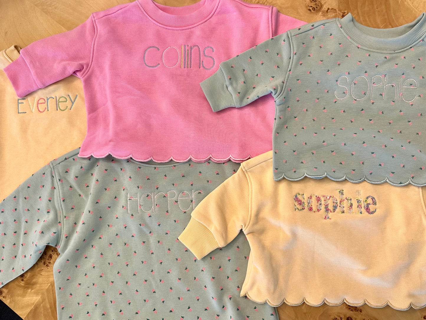 Embroidered Scalloped Toddlers and Baby Girls' Set