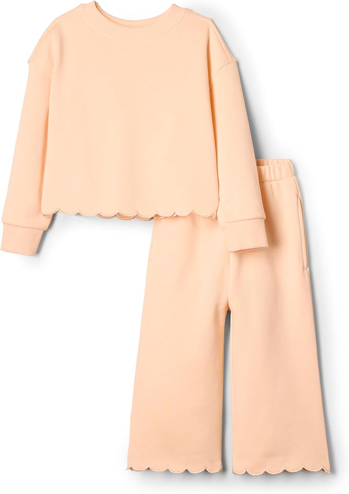 Embroidered Scalloped Toddlers and Baby Girls' Set