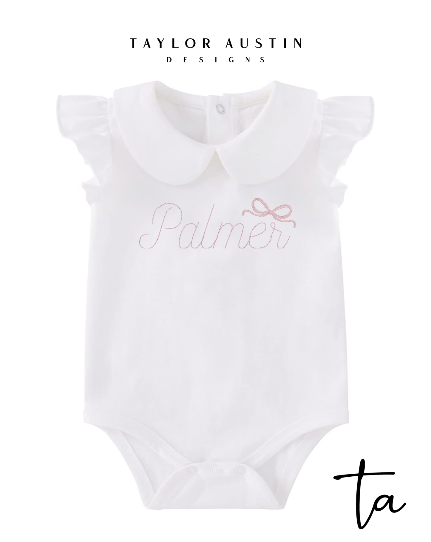 Embroidered Baby Onesie Personalized With Name, Short Sleeve, Long Sleeve, Bodysuit