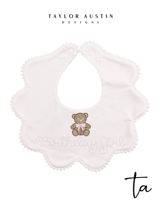 Embroidered Scalloped Bib