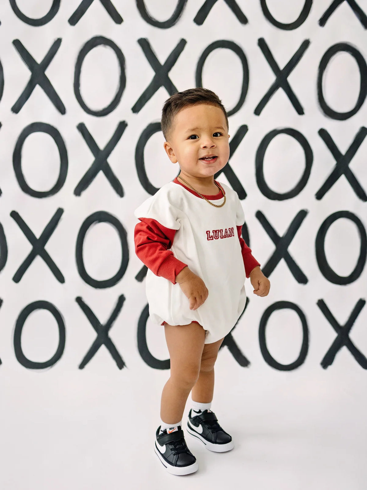 Christmas Preorder Colorblock Sweatshirt Romper *early December
