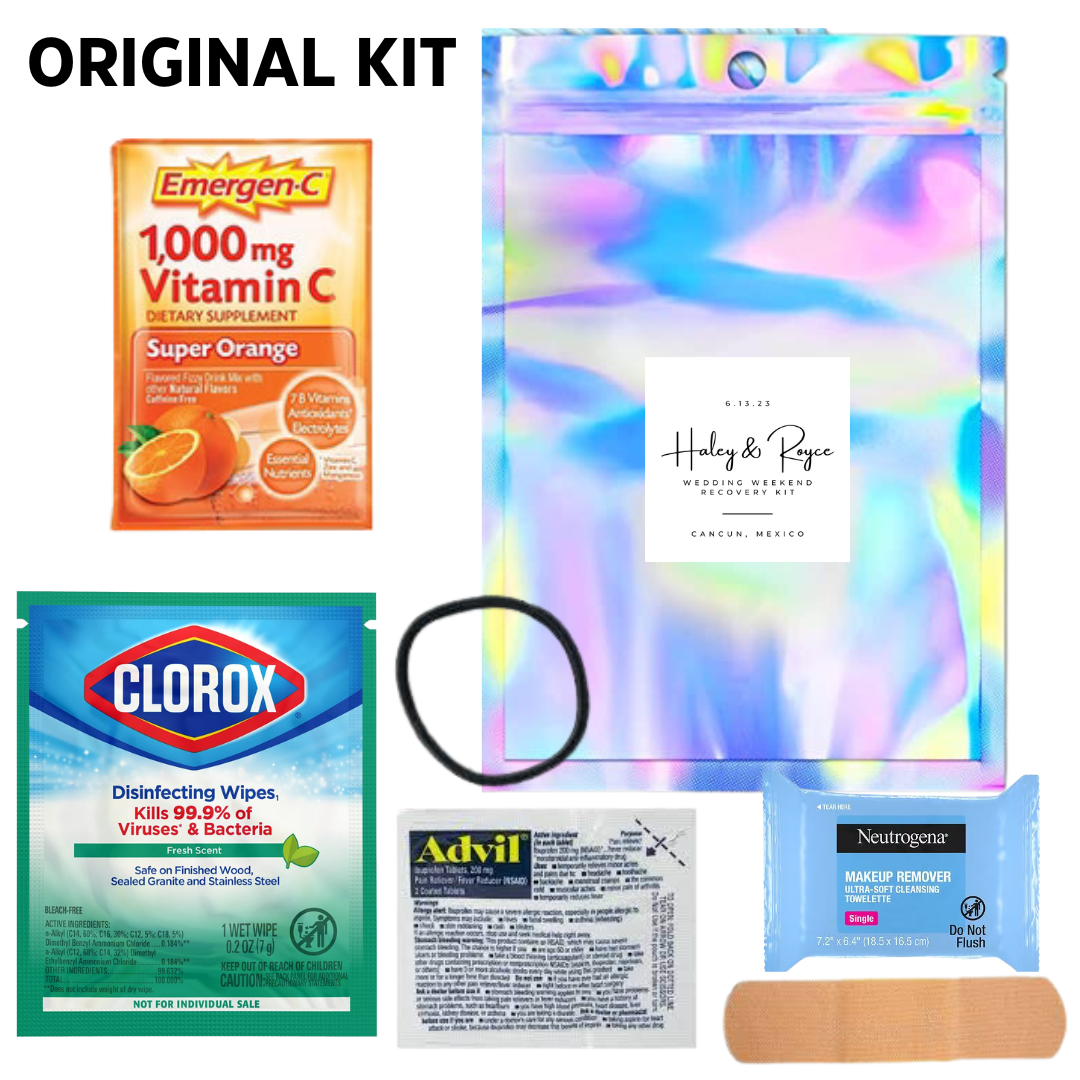 Custom Wedding, Birthday, Bachelorette, & Corporate Recovery Kits