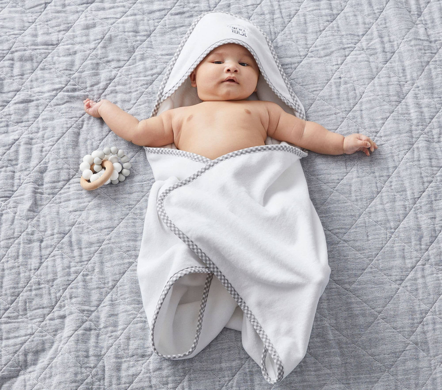 Embroidered Hooded Terry Cloth Towel Bath Set